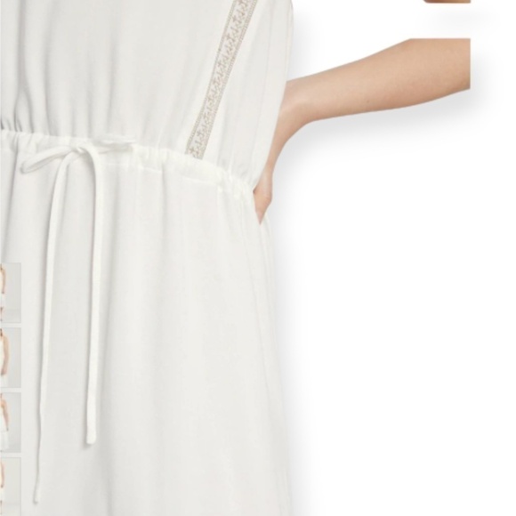 Frank and Oak White Embroidered Cami Tiered Midi Dress SZ Small - Picture 5 of 14